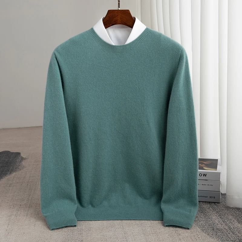 Premium Men Slim-Fit Cashmere Pullover Sweater