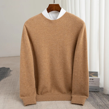 Premium Men Slim-Fit Cashmere Pullover Sweater