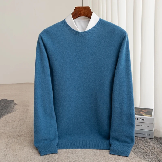 Premium Men Slim-Fit Cashmere Pullover Sweater