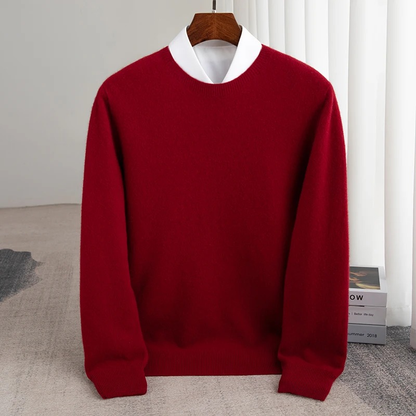 Premium Men Slim-Fit Cashmere Pullover Sweater