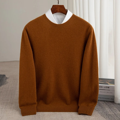 Premium Men Slim-Fit Cashmere Pullover Sweater