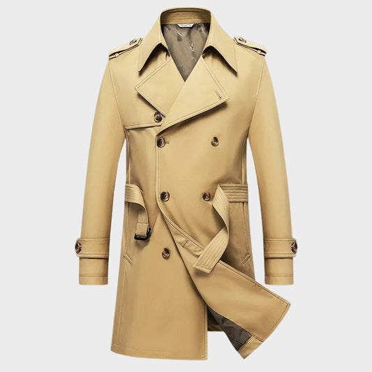 Prestige Men's Double-Breasted Overcoat
