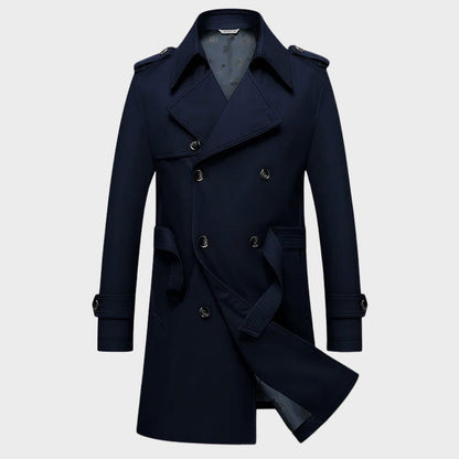 Prestige Men's Double-Breasted Overcoat