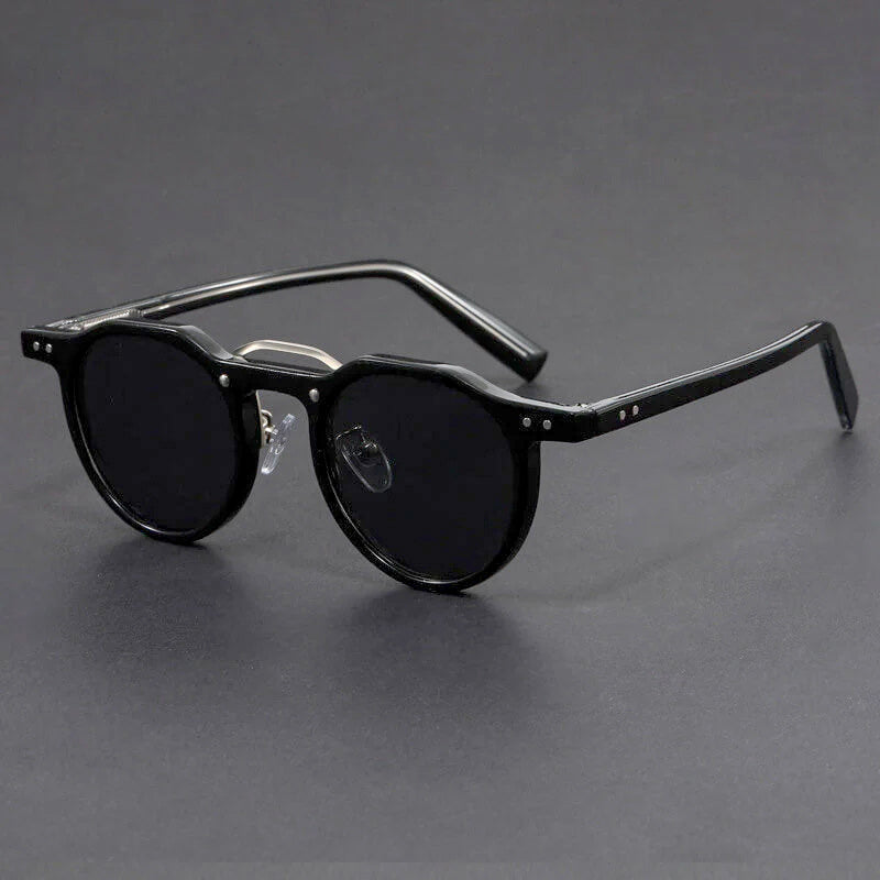 Retro Round Sunglasses with Contrast Trim
