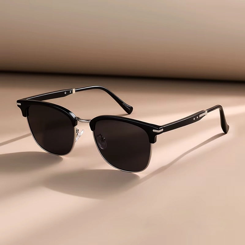 Semi-Rim Sunglasses with Polarized Lenses