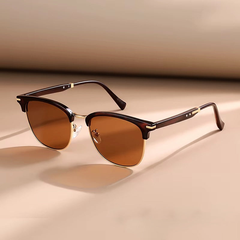 Semi-Rim Sunglasses with Polarized Lenses