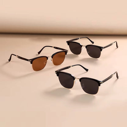 Semi-Rim Sunglasses with Polarized Lenses
