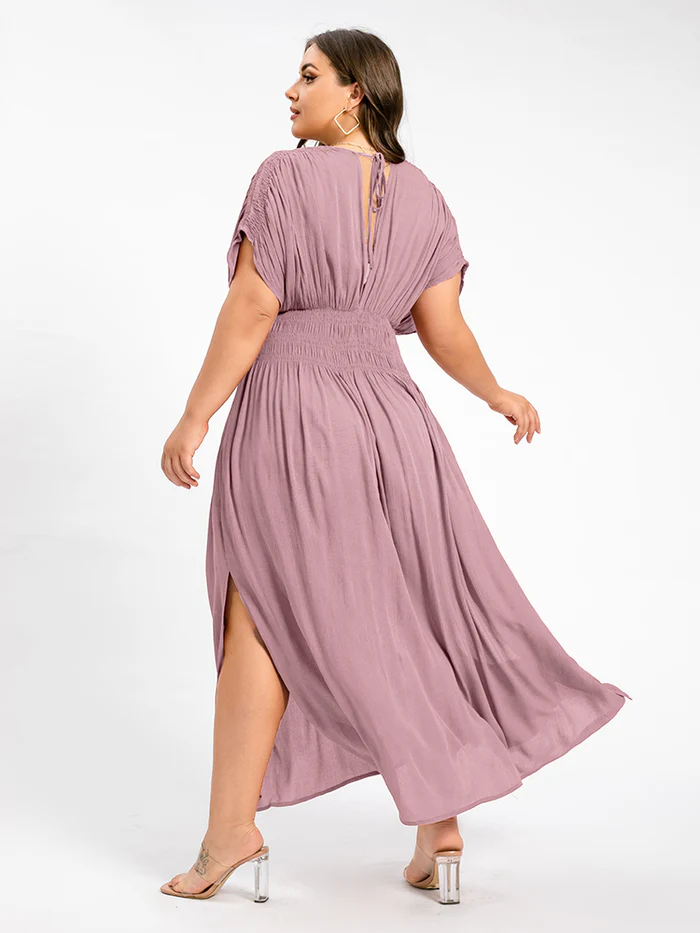 Sexy Slit V-Neck Maxi Dress