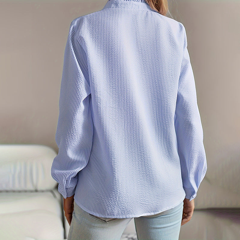 Sofie Malou Button-Front Ruffle Shirt