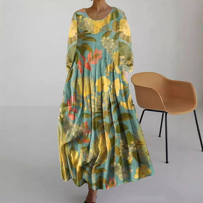 Sofie Malou Printed Loose Maxi Dress
