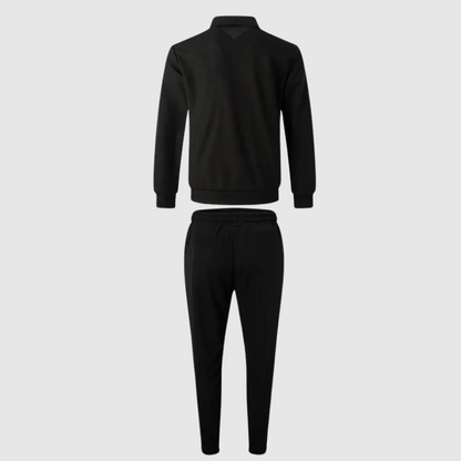 Solid Knit Athletic Tracksuit - 2-Piece Jacket & Joggers Set