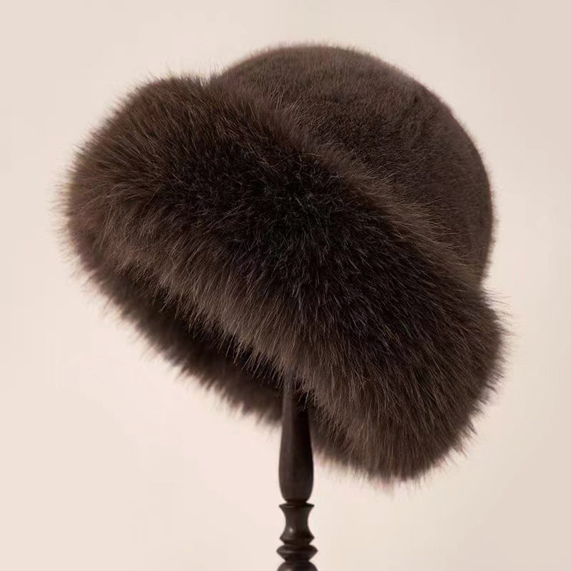 Thick Fluffy Brimless Elegant Fur Hat for Women