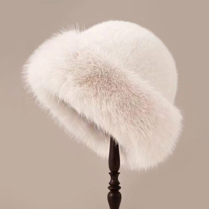 Thick Fluffy Brimless Elegant Fur Hat for Women