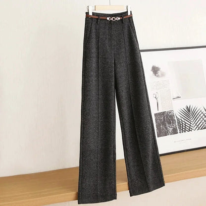 Thick Wide-Leg Tailored Pants for Women