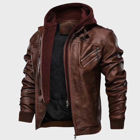 Titan Windshield Biker Leather Jacket