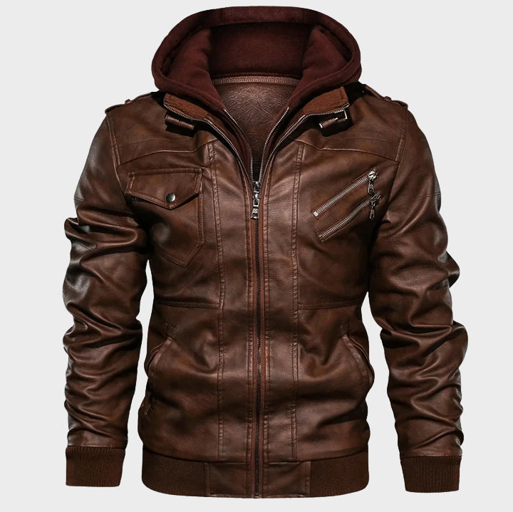 Titan Windshield Biker Leather Jacket