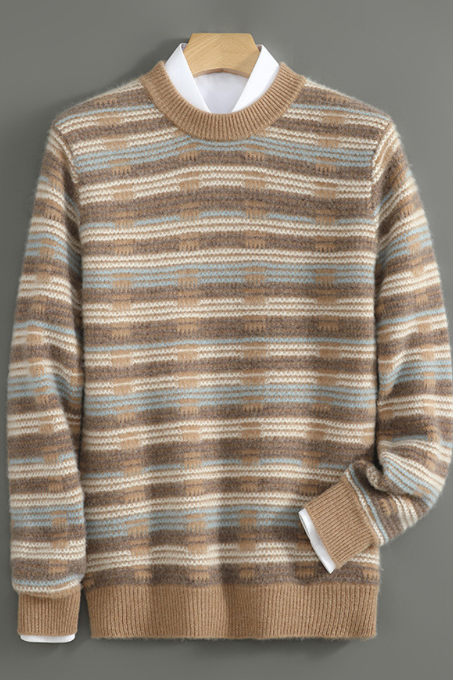 Franco Bianchi Striped Wool Sweater