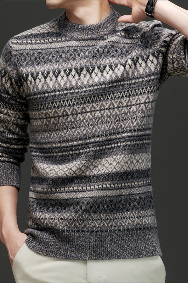 Ben Smith Jacquard Wool Sweater