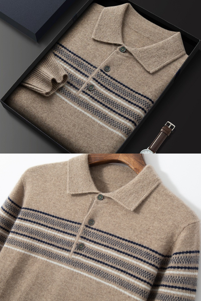 Franco Bianchi Polo Collar Cashmere Sweater