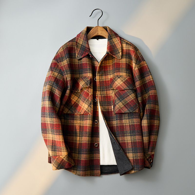 Ben Smith Plaid Wool Coat