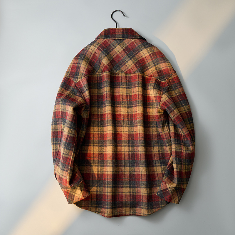 Ben Smith Plaid Wool Coat