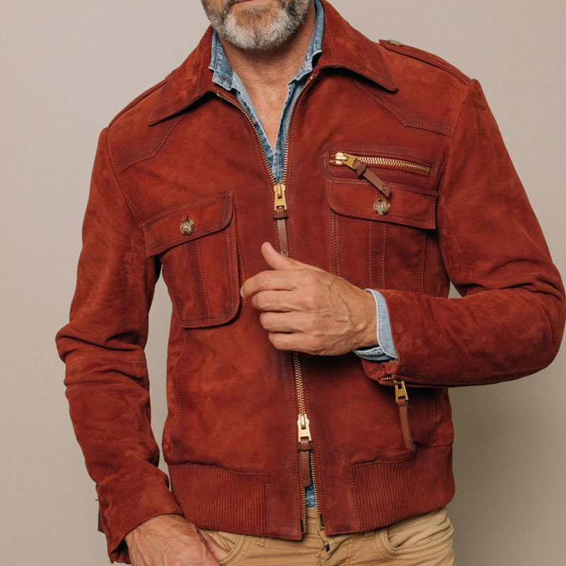 Frank Hardy Zipper Suede Jacket