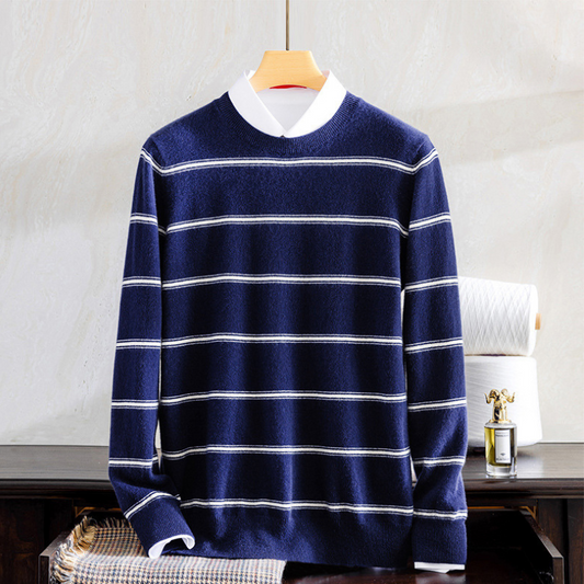 Franco Bianchi Striped Cashmere Sweater