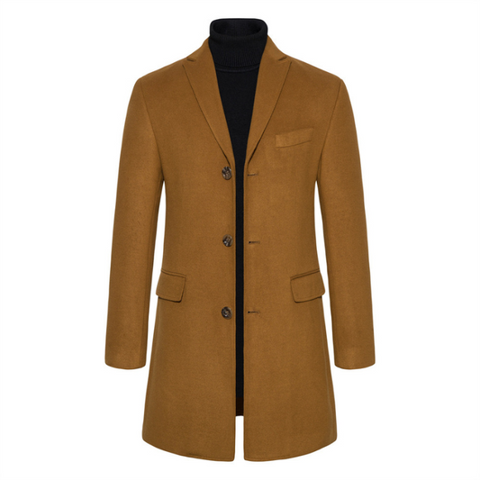 Franco Bianchi Business Woolen Overcoat