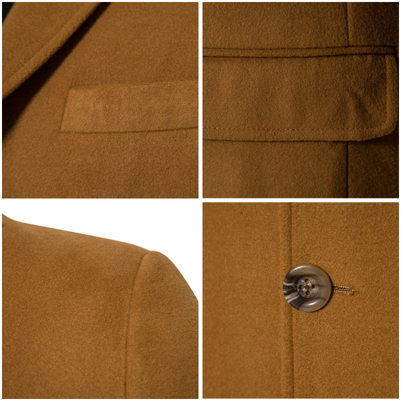 Franco Bianchi Business Woolen Overcoat