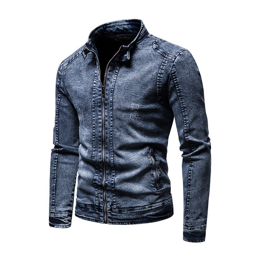 Jack Washington Stand Collar Denim Jacket