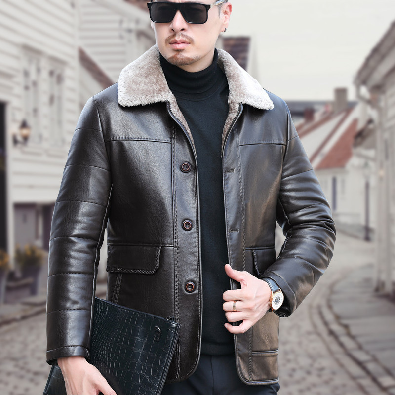 Frank Hardy Leather Down Jacket