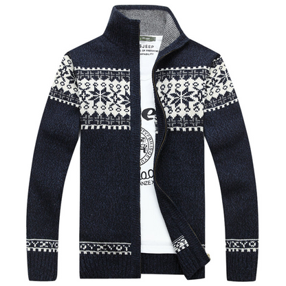 Jack Washington Jacquard Sweater Cardigan