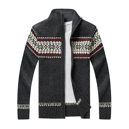 Jack Washington Jacquard Sweater Cardigan