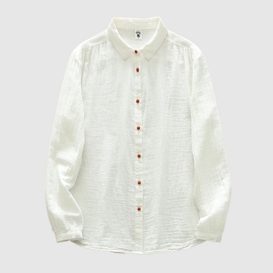 White Cotton Long Sleeve Shirts Spring Collection