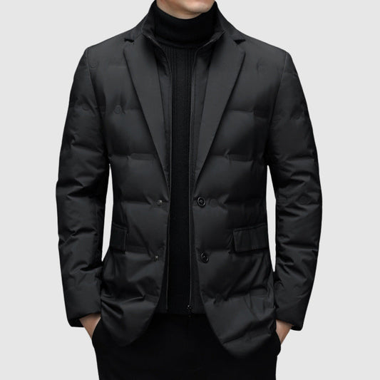 Winter Quilted Men's Blazer Jacket