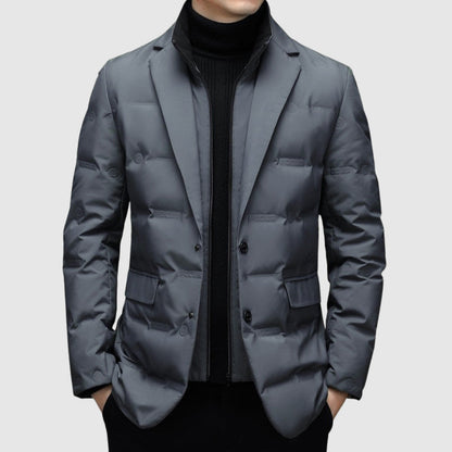 Winter Quilted Men's Blazer Jacket