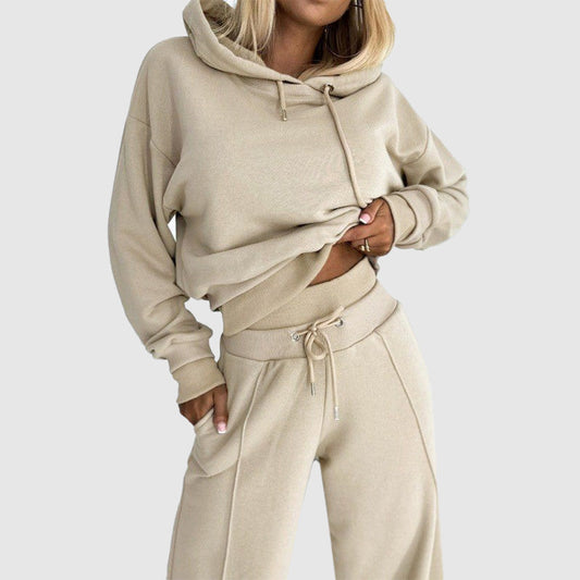 Women’s Co-ord 2 Piece Set with Hoodie and Wide Leg Pants