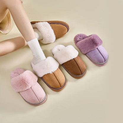 Women’s Cozy Slippers with Faux-Fur Lining