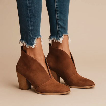 Women’s Cutout Ankle Boots with Block Heel