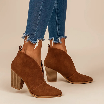 Women’s Cutout Ankle Boots with Block Heel