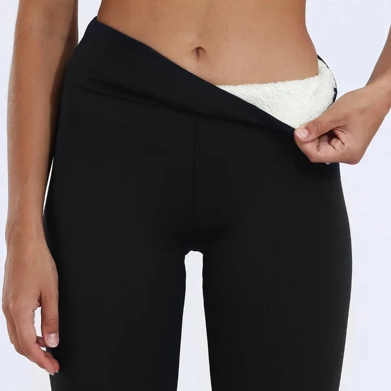Women’s Elastic Leggings with Plush Inner Lining