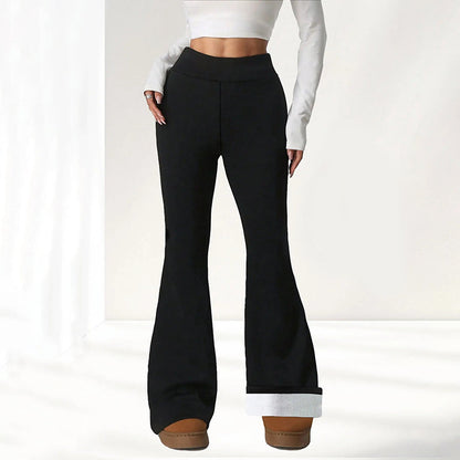 Women's Flared Leggings with Inner Lining