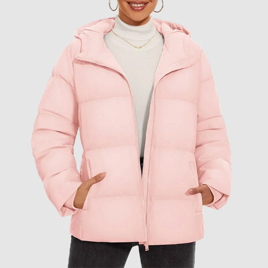 Women’s Hooded Down Puffer Jacket with Water-Resistant Shell