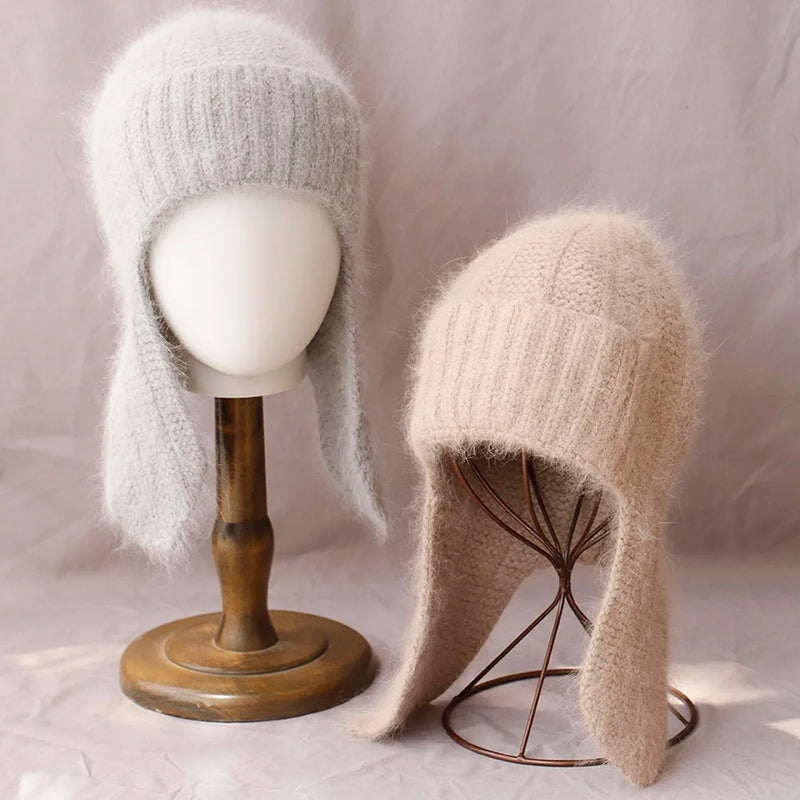 Women's Knit Ear-Flap Hat