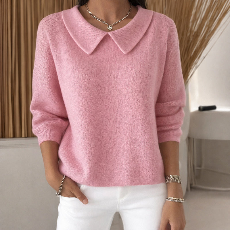 Women’s Knit Sweater with Peter Pan Collar