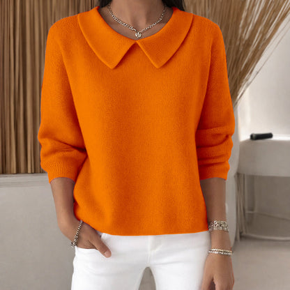 Women’s Knit Sweater with Peter Pan Collar