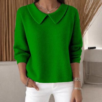 Women’s Knit Sweater with Peter Pan Collar