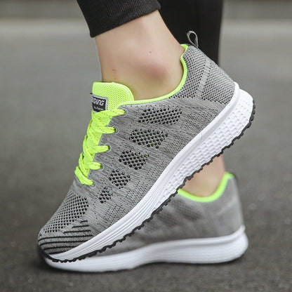 Women’s Lace-Up Mesh Sneakers for Running and Daily Wear