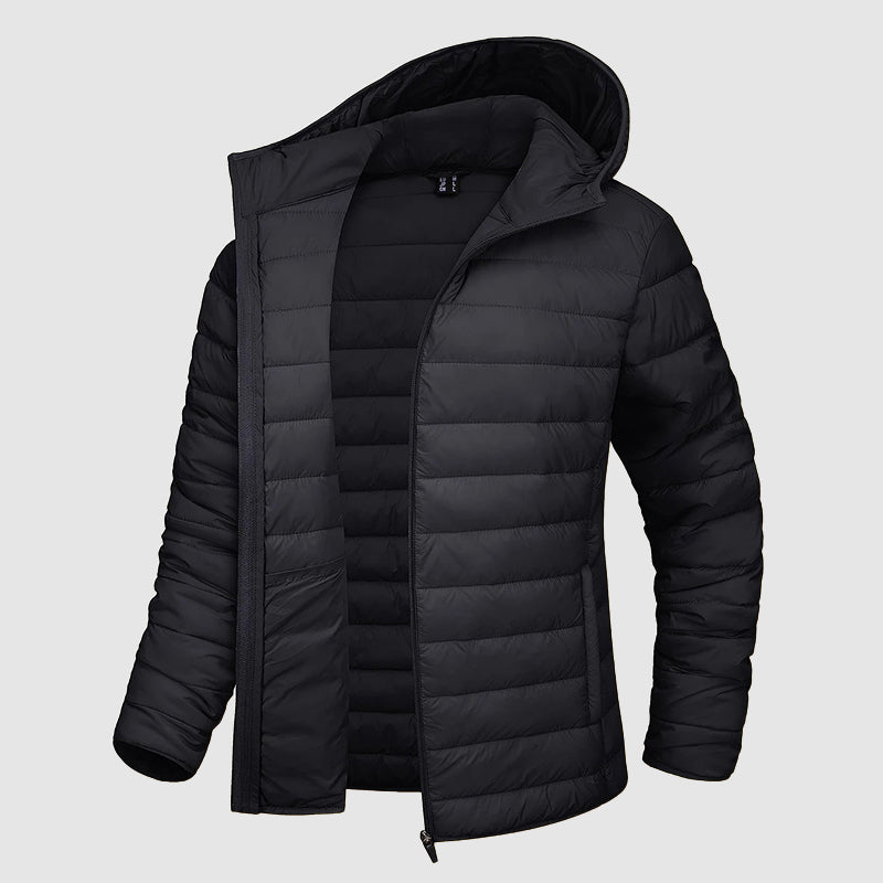 Women’s Lightweight Hooded Puffer Jacket with Zip Pockets