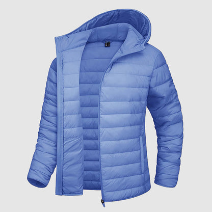Women’s Lightweight Hooded Puffer Jacket with Zip Pockets